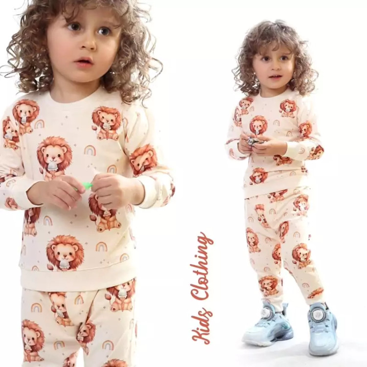 ست بلوز و شلوار پسرانه شیر بستنی