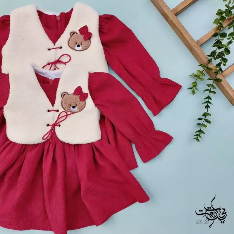 پیراهن جلیقه طرح تدی (پیراهن  یلدایی)