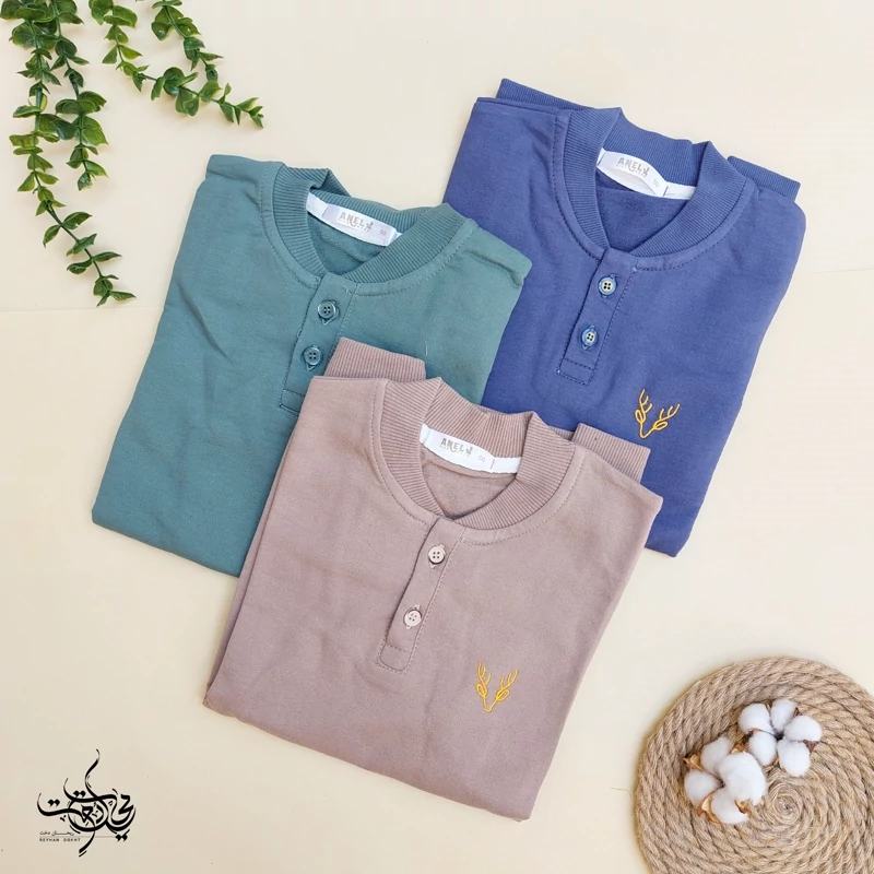 بلوز تک پسرانه یقه ژاپنی