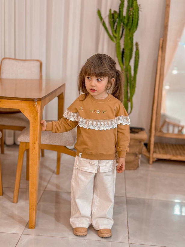 بلوز دورس گلدوزی شده با گیپور