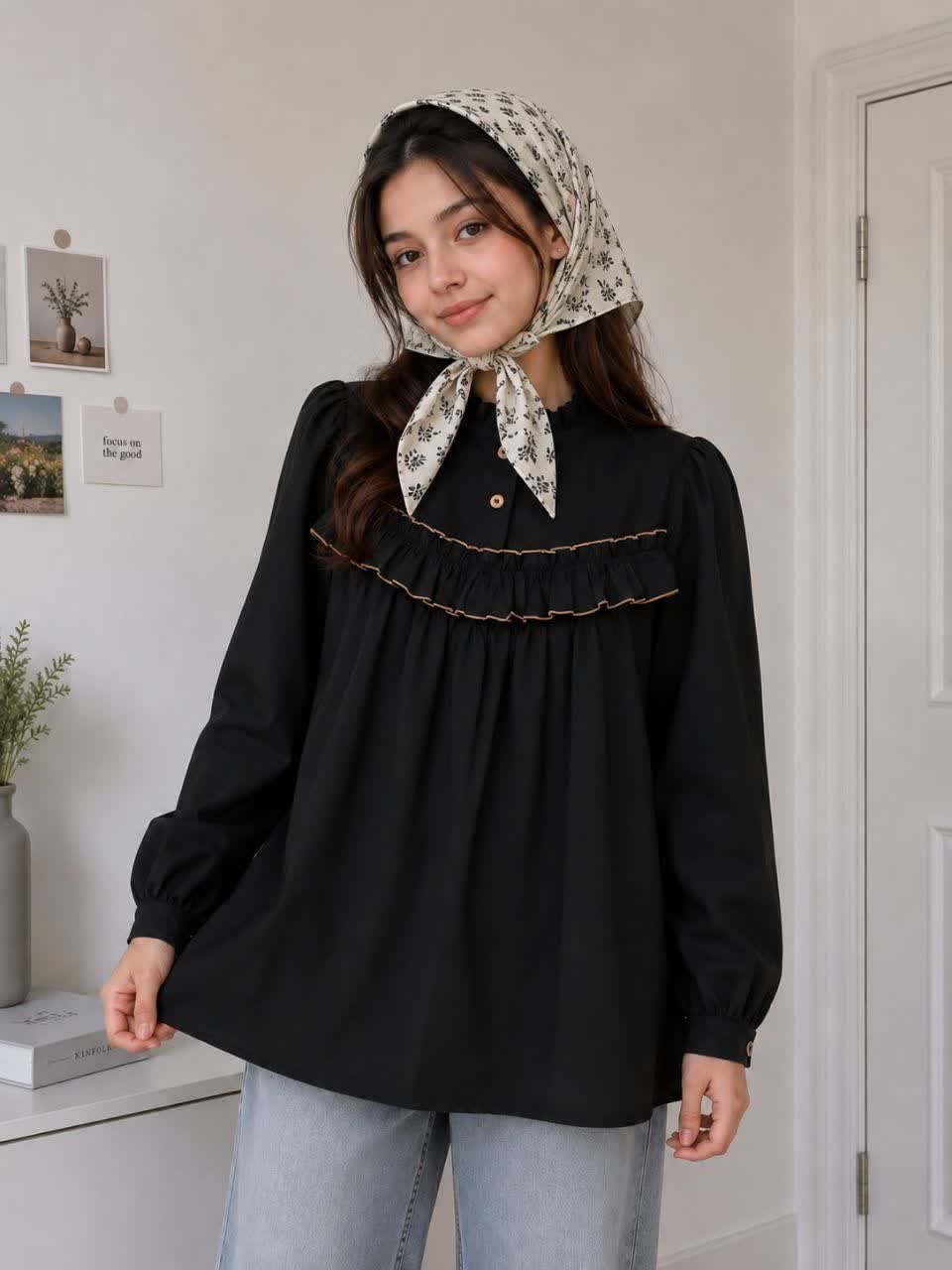 شومیز نوجوان چیندار ریحانه
